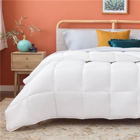 White Down Alternative Comforter and Duvet Insert - All-Season Comforter - Picture 1 of 7
